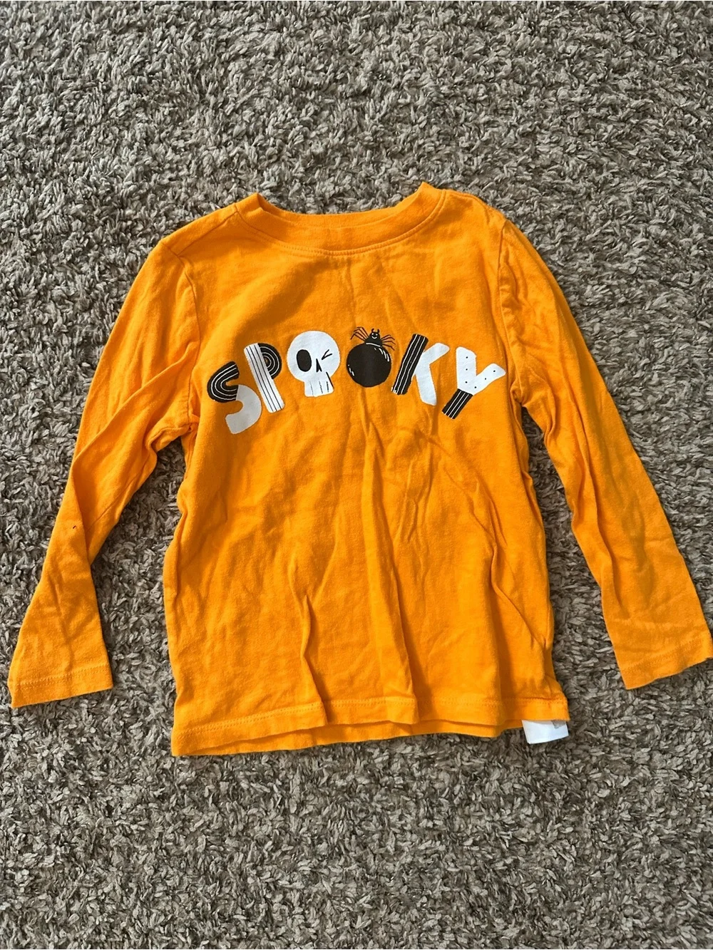Old Navy Orange 'Spooky' Long Sleeve Tee